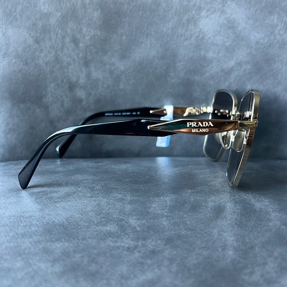 Prada Polarized Sunglasses SPR64Z Pale Gold/Grey Gradient NWT - Picture 12 of 16